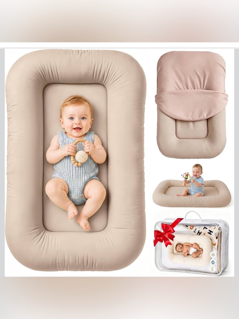 New Infant Support Cushion & Baby Support Cushion for Newborn 0-24 Months Brown